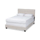 Baxton Studio Ansa Modern and Contemporary Beige Fabric Upholstered Queen Size Bed