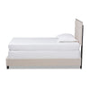 Baxton Studio Ansa Modern and Contemporary Beige Fabric Upholstered Twin Size Bed