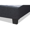 Baxton Studio Ansa Modern and Contemporary Dark Grey Fabric Upholstered King Size Bed