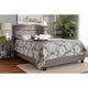 Baxton Studio Ansa Modern and Contemporary Grey Fabric Upholstered Full Size Bed