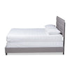 Baxton Studio Ansa Modern and Contemporary Grey Fabric Upholstered Queen Size Bed