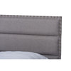 Baxton Studio Ansa Modern and Contemporary Grey Fabric Upholstered Queen Size Bed