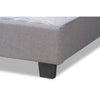 Baxton Studio Ansa Modern and Contemporary Grey Fabric Upholstered Queen Size Bed