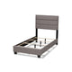Baxton Studio Ansa Modern and Contemporary Grey Fabric Upholstered Twin Size Bed