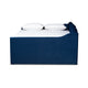 Baxton Studio Lennon Modern and Contemporary Navy Blue Velvet Fabric Upholstered Full Size Daybed with Trundle