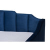 Baxton Studio Lennon Modern and Contemporary Navy Blue Velvet Fabric Upholstered Twin Size Daybed with Trundle