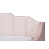 Baxton Studio Lennon Modern and Contemporary Pink Velvet Fabric Upholstered Twin Size Daybed with Trundle