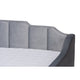 Baxton Studio Lennon Modern and Contemporary Grey Velvet Fabric Upholstered Full Size Daybed with Trundle