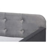 Baxton Studio Jona Modern and Contemporary Transitional Grey Velvet Fabric Upholstered and Button Tufted Twin Size Daybed with Trundle