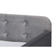 Baxton Studio Jona Modern and Contemporary Transitional Grey Velvet Fabric Upholstered and Button Tufted Twin Size Daybed with Trundle