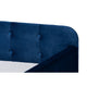 Baxton Studio Jona Modern and Contemporary Transitional Navy Blue Velvet Fabric Upholstered and Button Tufted Twin Size Daybed with Trundle