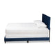 Baxton Studio Caprice Modern and Contemporary Glam Navy Blue Velvet Fabric Upholstered Queen Size Panel Bed