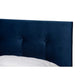 Baxton Studio Caprice Modern and Contemporary Glam Navy Blue Velvet Fabric Upholstered Queen Size Panel Bed
