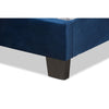 Baxton Studio Caprice Modern and Contemporary Glam Navy Blue Velvet Fabric Upholstered Twin Size Panel Bed