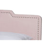 Baxton Studio Benjen Modern and Contemporary Glam Light Pink Velvet Fabric Upholstered Queen Size Panel Bed