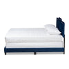 Baxton Studio Benjen Modern and Contemporary Glam Navy Blue Velvet Fabric Upholstered Full Size Panel Bed