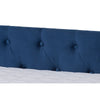 Baxton Studio Larkin Modern and Contemporary Navy Blue Velvet Fabric Upholstered Full Size Daybed with Trundle
