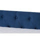 Baxton Studio Larkin Modern and Contemporary Navy Blue Velvet Fabric Upholstered Full Size Daybed with Trundle