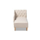 Baxton Studio Emeline Modern and Contemporary Beige Fabric Upholstered Oak Finished Chaise Lounge