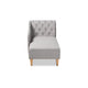 Baxton Studio Emeline Modern and Contemporary Grey Fabric Upholstered Oak Finished Chaise Lounge WHI-CFCL1-Grey-Oak-KD-Chaise