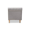Baxton Studio Emeline Modern and Contemporary Grey Fabric Upholstered Oak Finished Chaise Lounge WHI-CFCL1-Grey-Oak-KD-Chaise