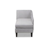 Baxton Studio Florent Modern and Contemporary Grey Fabric Upholstered Black Finished Chaise Lounge WHI-CFCL2-Grey-Black-KD-Chaise