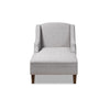 Baxton Studio Leonie Modern and Contemporary Grey Fabric Upholstered Wenge Brown Finished Chaise Lounge