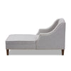 Baxton Studio Leonie Modern and Contemporary Grey Fabric Upholstered Wenge Brown Finished Chaise Lounge