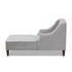 Baxton Studio Leonie Modern and Contemporary Grey Fabric Upholstered Wenge Brown Finished Chaise Lounge