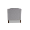 Baxton Studio Leonie Modern and Contemporary Grey Fabric Upholstered Wenge Brown Finished Chaise Lounge