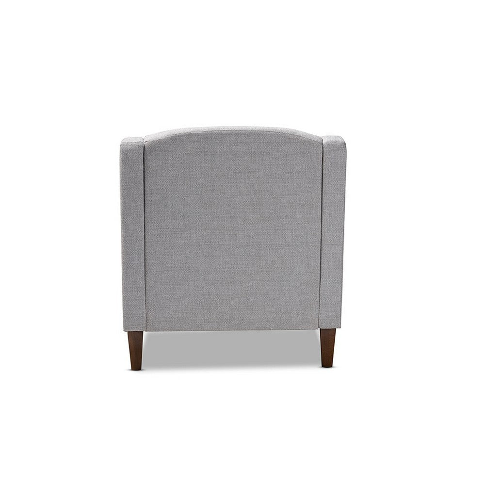 Baxton Studio Leonie Modern and Contemporary Grey Fabric Upholstered Wenge Brown Finished Chaise Lounge
