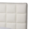 Baxton Studio Braylin Glam and Luxe Teddy-Bear Fabric King Size Platform Bed WHI-CFSP0828-White-King