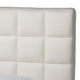 Baxton Studio Braylin Glam and Luxe Teddy-Bear Fabric King Size Platform Bed WHI-CFSP0828-White-King