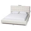 Baxton Studio Braylin Glam and Luxe Teddy-Bear Fabric King Size Platform Bed WHI-CFSP0828-White-King