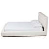 Baxton Studio Braylin Glam and Luxe Teddy-Bear Fabric Queen Size Platform Bed WHI-CFSP0828-White-Queen