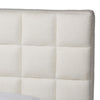 Baxton Studio Braylin Glam and Luxe Teddy-Bear Fabric Queen Size Platform Bed WHI-CFSP0828-White-Queen