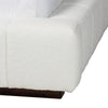 Baxton Studio Braylin Glam and Luxe Teddy-Bear Fabric Queen Size Platform Bed WHI-CFSP0828-White-Queen