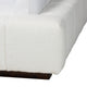 Baxton Studio Braylin Glam and Luxe Teddy-Bear Fabric Queen Size Platform Bed WHI-CFSP0828-White-Queen