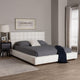 Baxton Studio Braylin Glam and Luxe Teddy-Bear Fabric Queen Size Platform Bed WHI-CFSP0828-White-Queen