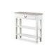 Baxton Studio Dauphine Traditional French Accent Console Table-1 Drawer WHI-CHR10VM-M-B-C
