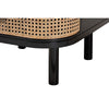 bali & pari Nabila Modern Bohemian Black Bayur Wood and Natural Rattan 3-Drawer End Table Nightstand WHI-CMO4-End-Table