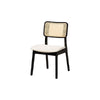 Baxton Studio Dannon Mid-Century Modern Cream Fabric and Black Finished Wood 7-Piece Dining Set WHI-CS001C-Black-Cream-7PC-Dining-Set