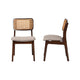 Baxton Studio Dannon Mid-Century Modern Grey Fabric and Walnut Brown Finished Wood 2-Piece Dining Chair Set