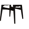 Baxton Studio Tarana Mid-Century Modern Cream Fabric and Black Finished Wood 2-Piece Dining Chair Set WHI-CS002C-Black-Cream-DC-2PK