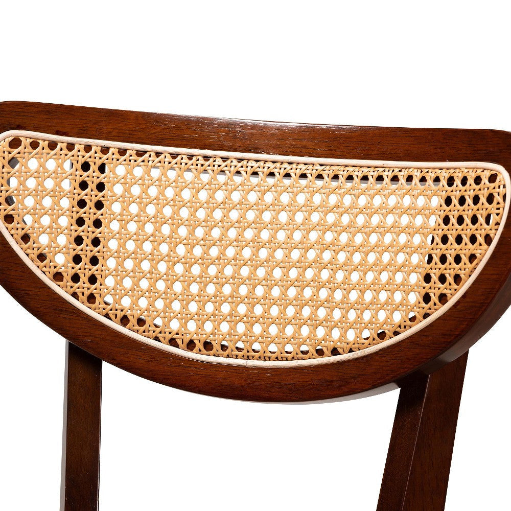 Baxton Studio Dannell Mid-Century Modern Grey Fabric and Walnut Brown Finished Wood 5-Piece Pub Set WHI-CS003P-Walnut-Light-Grey-5PC-Pub-Set