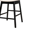 Baxton Studio Darrion Mid-Century Modern Cream Fabric and Black Finished Wood 5-Piece Pub set