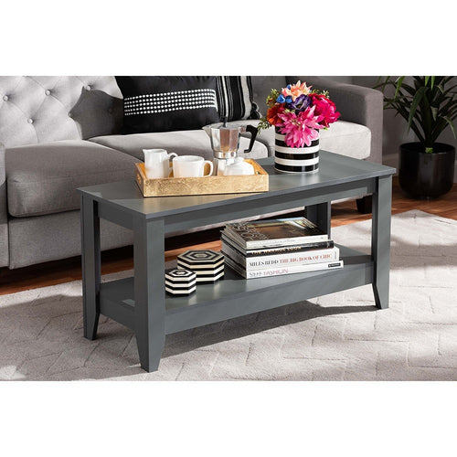 Baxton Studio Elada Modern and Contemporary Grey Finished Wood Coffee Table