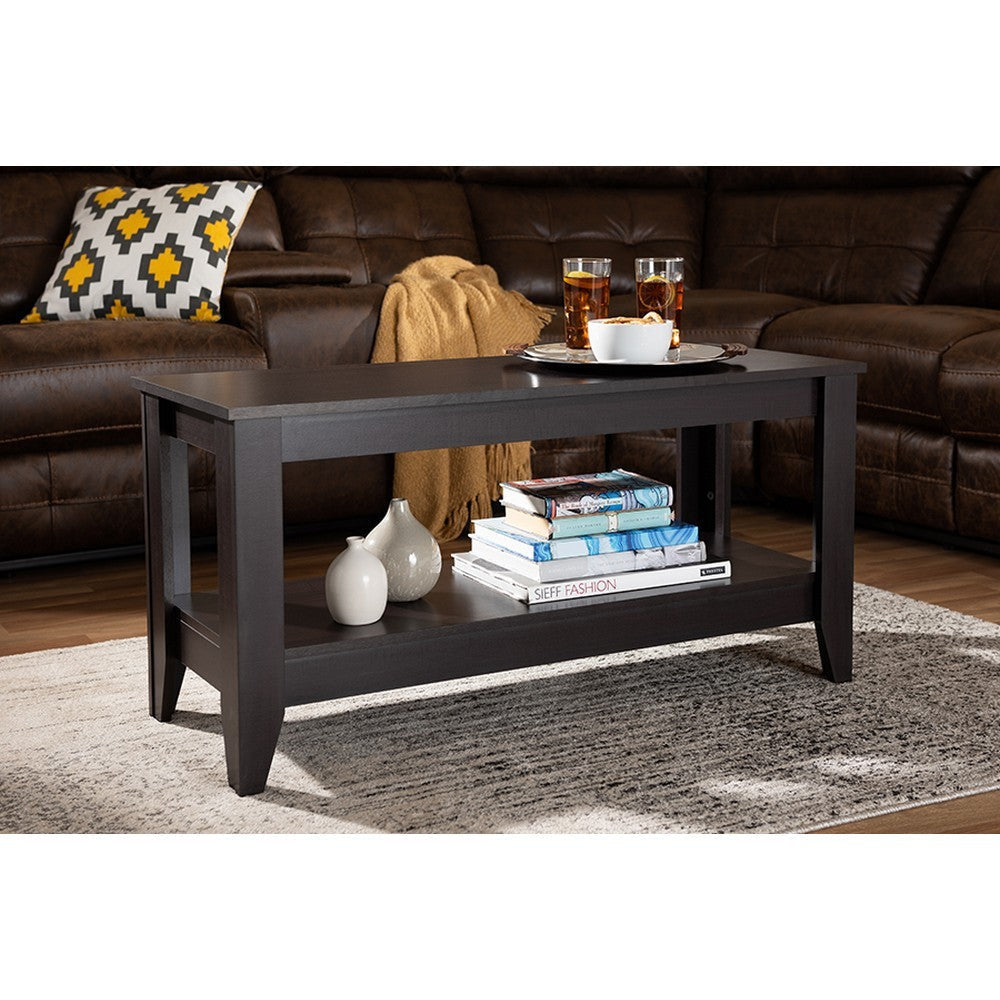 Baxton Studio Elada Modern and Contemporary Wenge Finished Wood Coffee Table