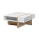 Baxton Studio Rasa Modern and Contemporary Two-Tone White and Oak Finished Wood Coffee Table WHI-CT8004-White-Oak-CT