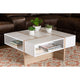 Baxton Studio Rasa Modern and Contemporary Two-Tone White and Oak Finished Wood Coffee Table WHI-CT8004-White-Oak-CT